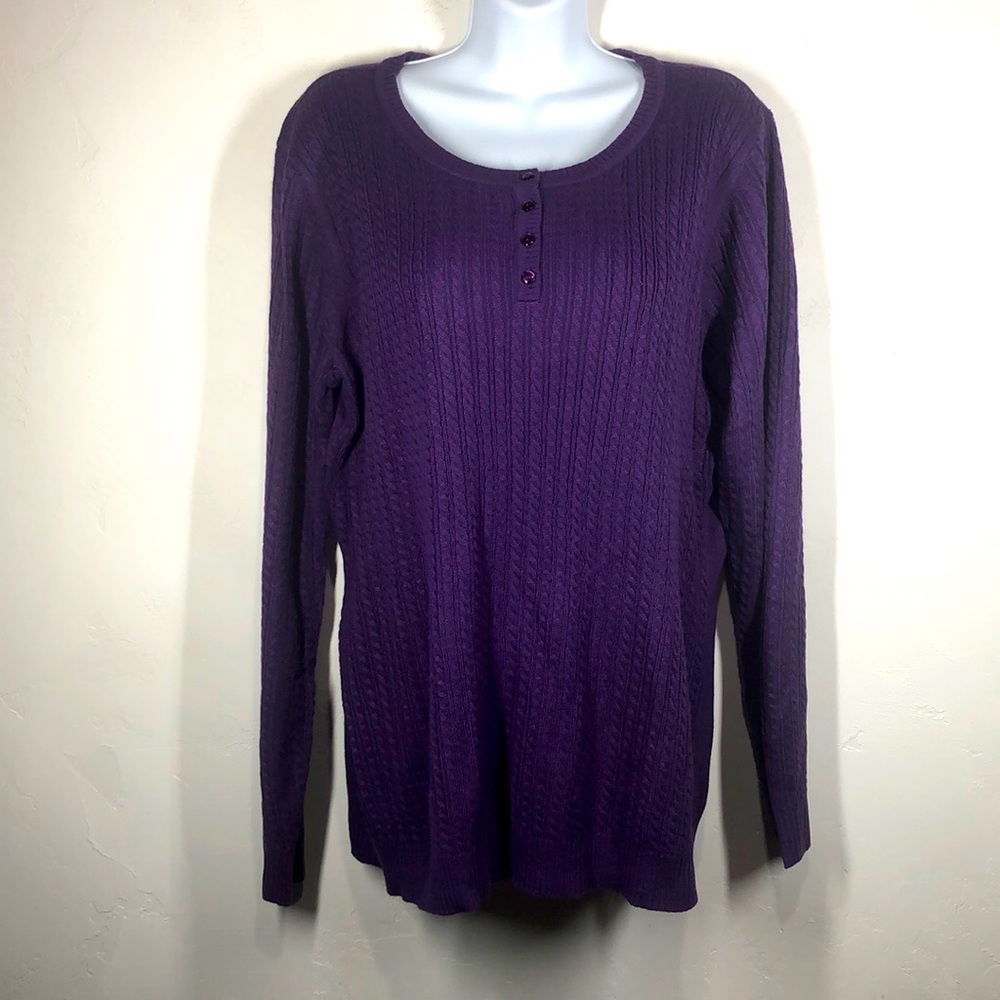 NWT Laura Scott purple sweater size xl - Picture 1 of 9